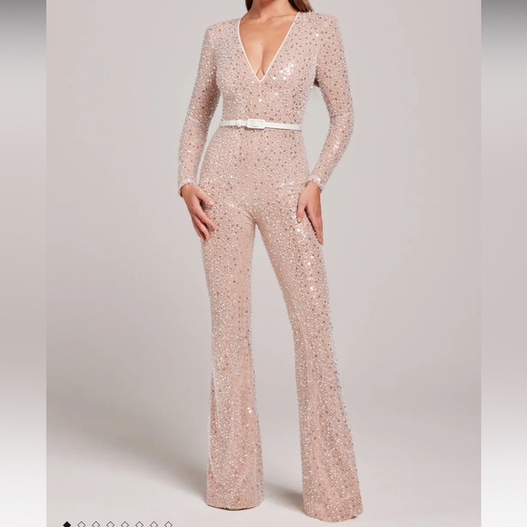 NADINE MERABI Pants - NWT Nadine Merabi Eliza White Jumpsuit
